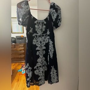 Altard State Blue Baby Doll Dress